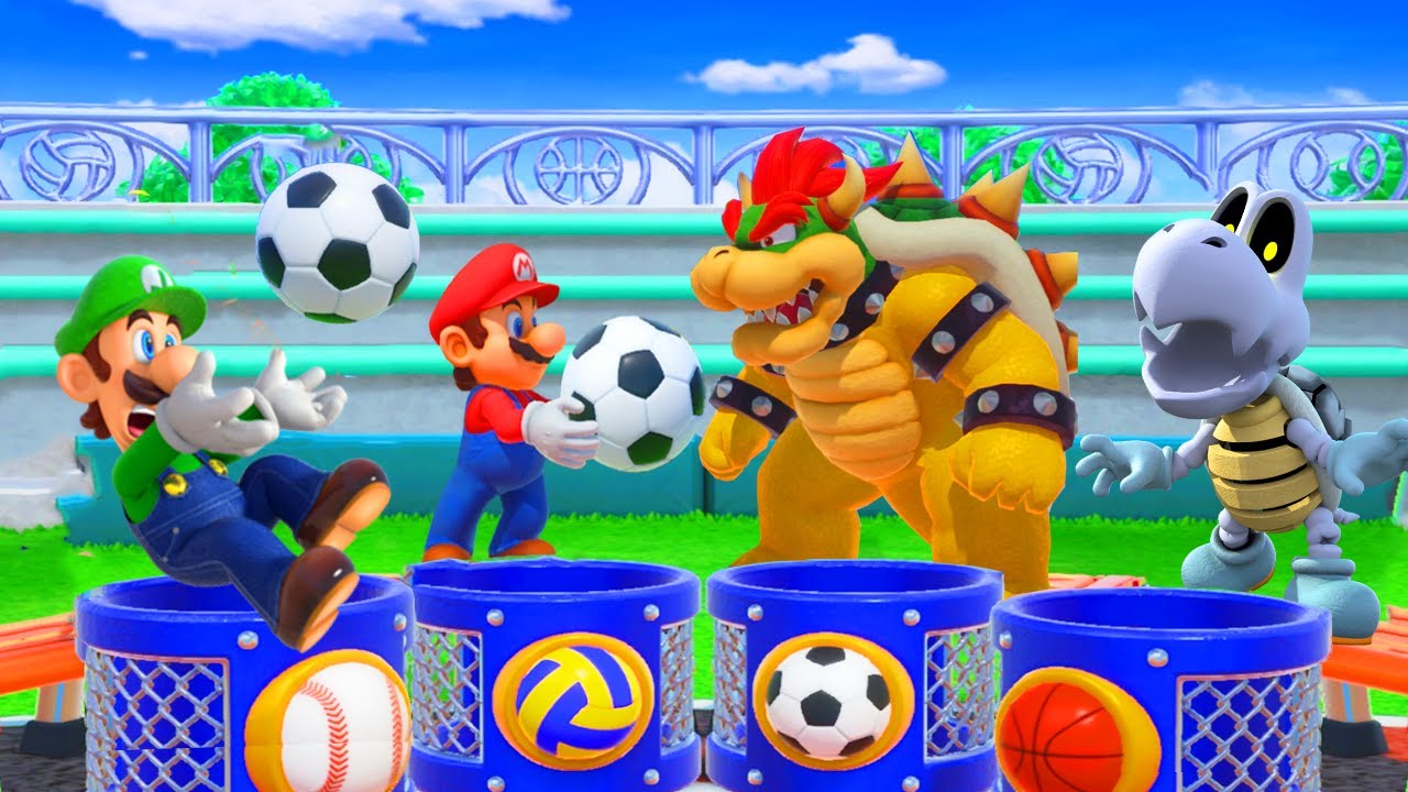 Super Mario Party Minigames - Best Brothers Mario & Luigi Vs Brother & Dry Bones