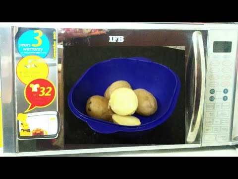 how to boil potatoes in IFB microwave without polythene quick and easy