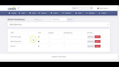 Internal Inventory Tracking & Reports in OrbisX and CRMOx