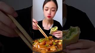 Eating Noodles Flavor Spicy With Dumplings