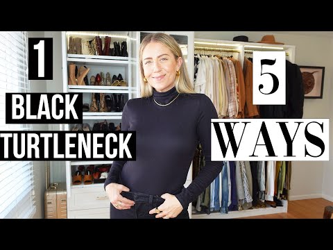 black turtleneck dress