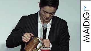 窪田正孝、コーヒードリップを生披露　香ばしいの声に「お目が高い」　映画「東京喰種 トーキョーグール」公開直前イベント3