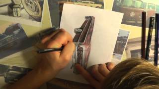 Drawing Chevrolet Impala 1964