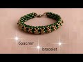 Bracelet. Tutorial. Браслет из бисера, бусин и биконусов. МК