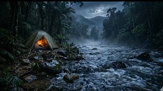 Sleep Instantly in This Cozy Tent While Heavy Rain and Wild River Storm Rage All Night Long