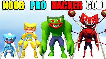 NOOB vs PRO vs HACKER vs GOD in Merge Blue Monster Superhero