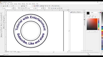 Cara membuat desain stempel bulat di corel draw Tutorial untuk pemula