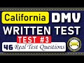 California dmv permit test 2024  46 real test questions set 3  dmv driving test  dmv test 2024