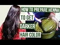 How to prepare henna to get darker hair color | Henna Pack for Deep Brown Hair Color