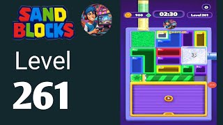 Sand blocks drop puzzle level  261 solution and walkthrough 