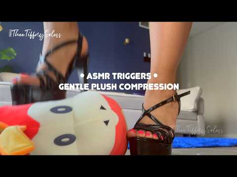 ASMR ☁️ Gentle Stepping on Plushies | Cloud-Like Compression Sounds (No Talking)