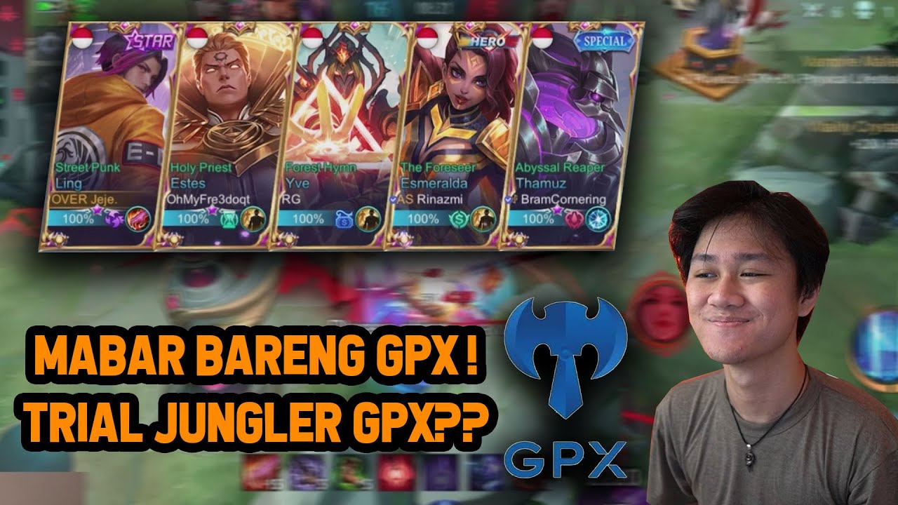 RANKED BARENG PLAYER GPX ! JEJE TRIAL JADI JUNGLER GPX ? - Mobile Legends