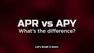APR vs APY Explained