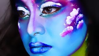 CLOUD FACE PAINT MAKEUP TUTORIAL #shorts #youtubeshorts