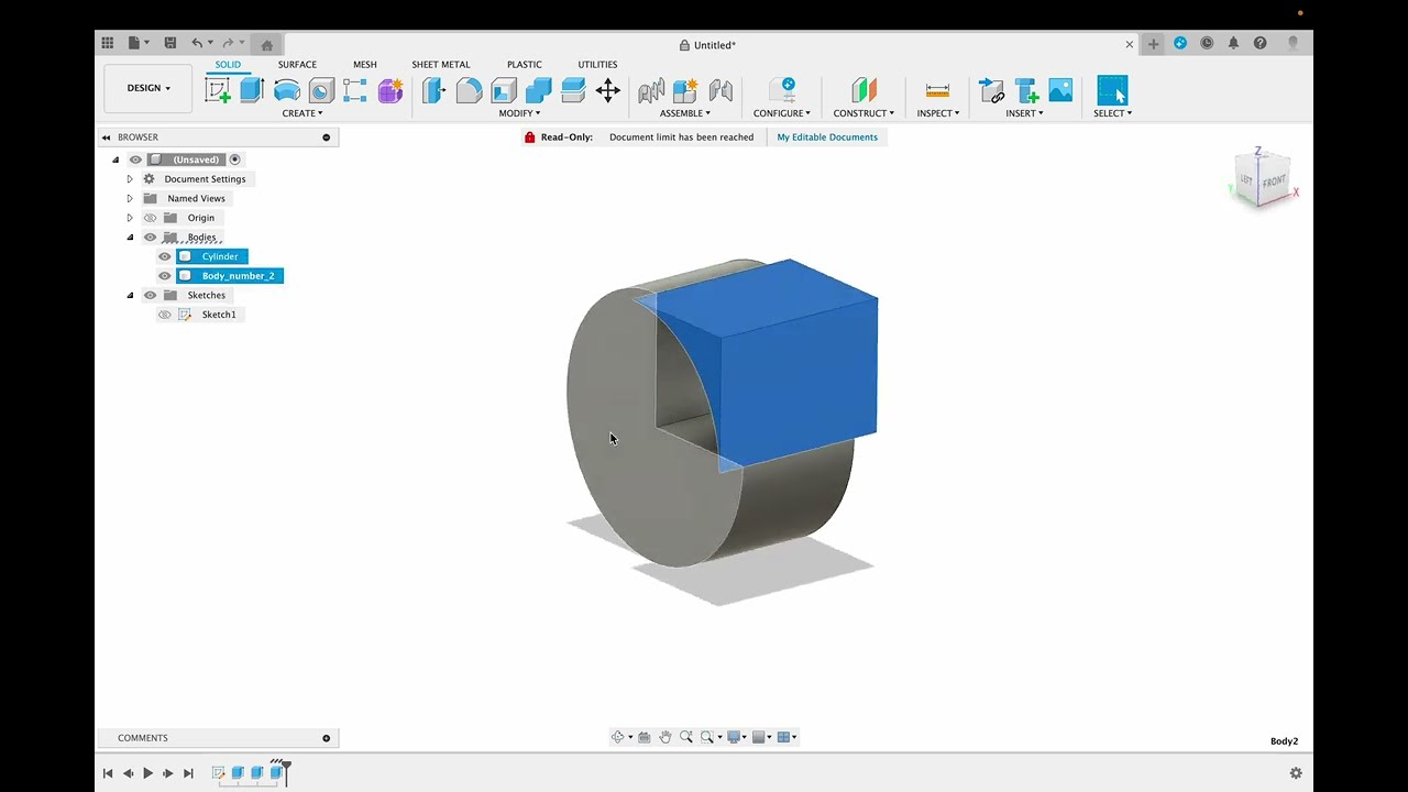 Fusion 360. Урок 1. Створення простого тіла.