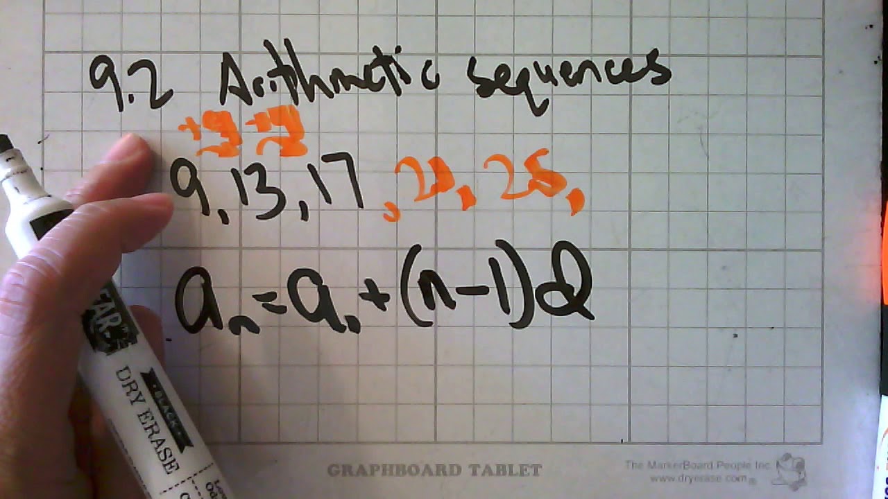 9.2 arithmetic sequences - YouTube