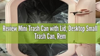 Match Highlights Review Mini Trash Can with Lid, Desktop Small Trash Can, Removable Small Garbage Can, Pop Up Counter
