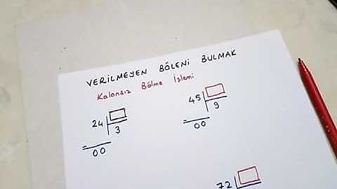 3.sınıf matematik verilmeyen böleni bulmak #Bulbulogretmen