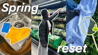 🌸SPRING RESET: deep cleaning 🧼, grocery shopping 🛒, outdoor activities 🏸