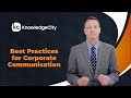 Best practices for corporate communication  introduction  knowledgecitycom