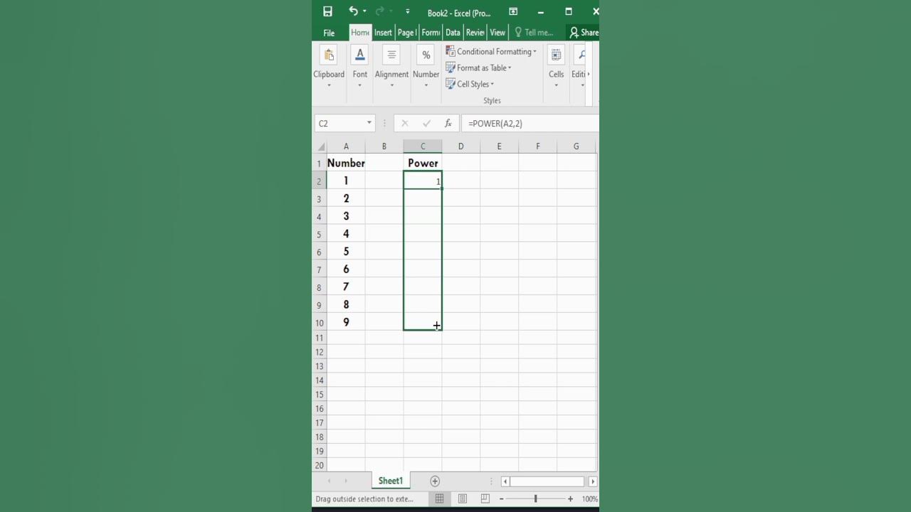 How to calculate power in excel shorts viral shortsvideo youtube