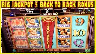 ★ BIG JACKPOT HANDPAY ★ 5 BACK TO BACK BONUS LOTUS FLOWER HIGH LIMIT SLOT MACHINE