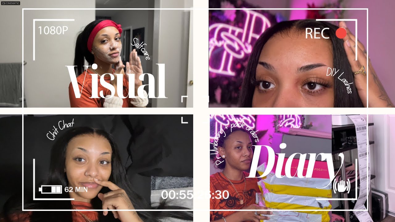 VISUAL DIARY: 24 hours as my camera📸 SELFCARE+DIY LASHES+ PR UNBOXING ...