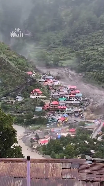 MASSIVE flash flood rips through village in India