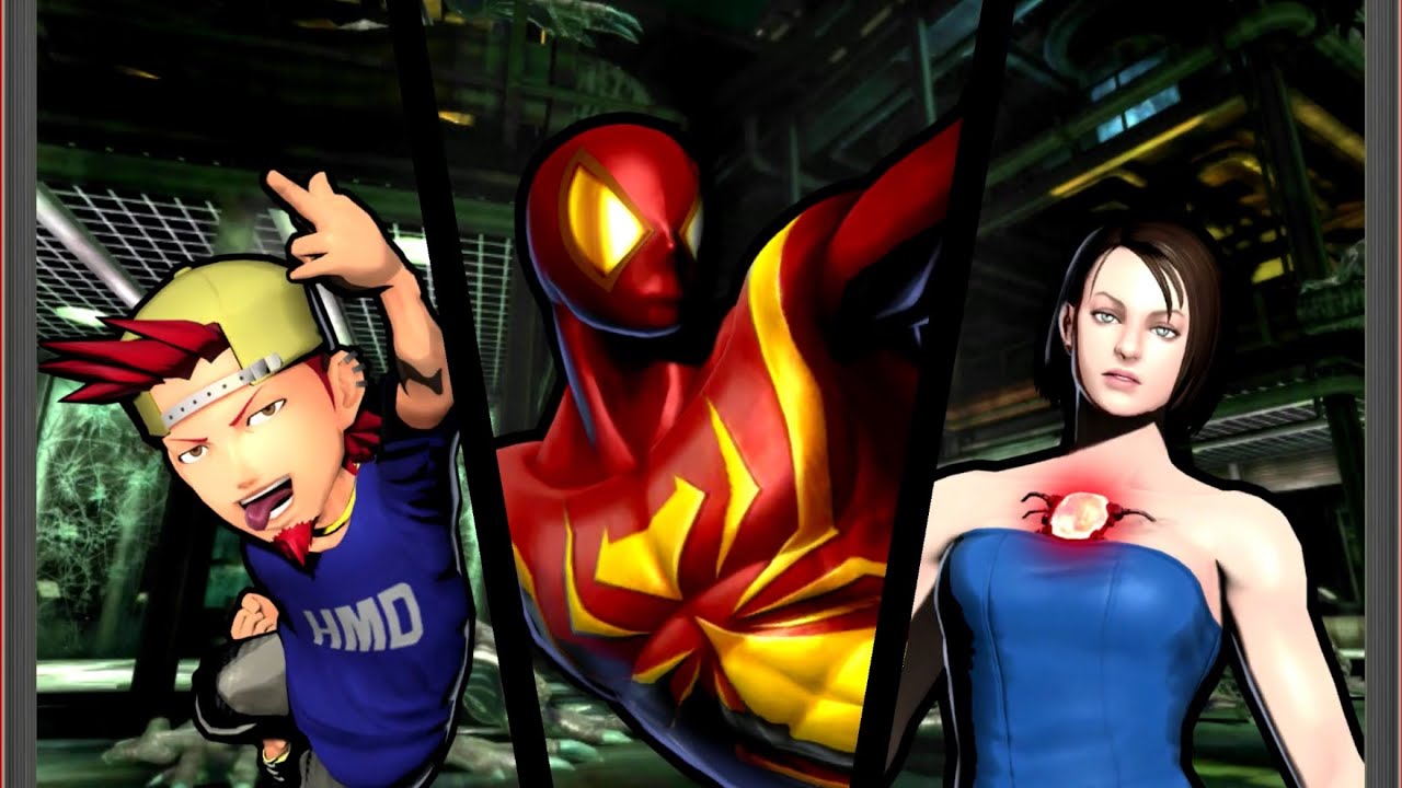 Полное прохождение аркадной версии игры Marvel vs Capcom 3: Человек-паук, Вьютифул Джо и Джилл.