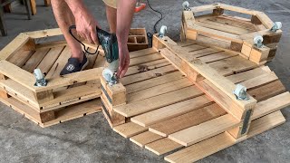 Building Gorgeous Pallet Furniture You Shouldn't Overlook - Creative Hexagonal Pallet Sofa