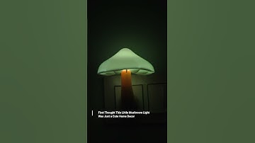 #2 LED Mushroom Night Light Lamp with Dusk to Dawn Sensor,Plug in LED Bed Cute Mushroom Nightligh