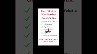 Free Lifetime Membership - Traffic Page Builder List Manager And Much Much More #shorts