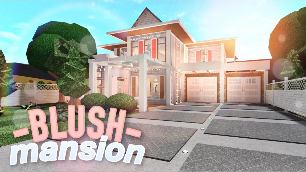 Bloxburg Aesthetic Blush Mansion Youtube - blush family home 165k roblox bloxburg youtube