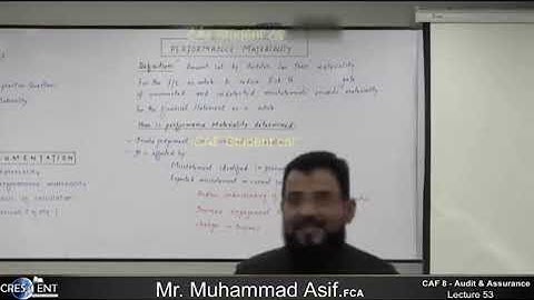 CAF 08 - AUDIT   LECTURE # 53  BY SIR ASIF   SEPTEMBER 2024 ATTEMPT