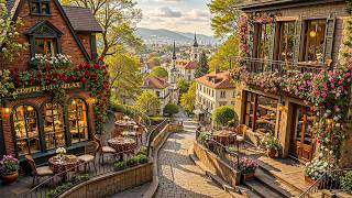 March Morning Mood at Outdoor Coffee Shop Ambience 🌿 Soft Spring Jazz Music for Work, Study screenshot 2