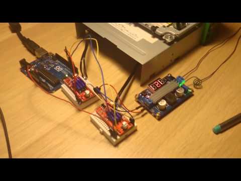 Arduino mini plotter[Part 2] - x/y- axis 1st test