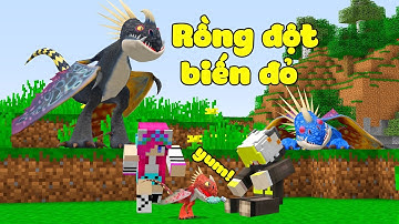 KỴ SĨ RỒNG ĐỠ ĐẺ CHO RỒNG ONE VÀ NOOB YETI CHƠI TRỐN TÌM VỚI RỒNG NADDER ĐỎ TRONG MINECRAFT