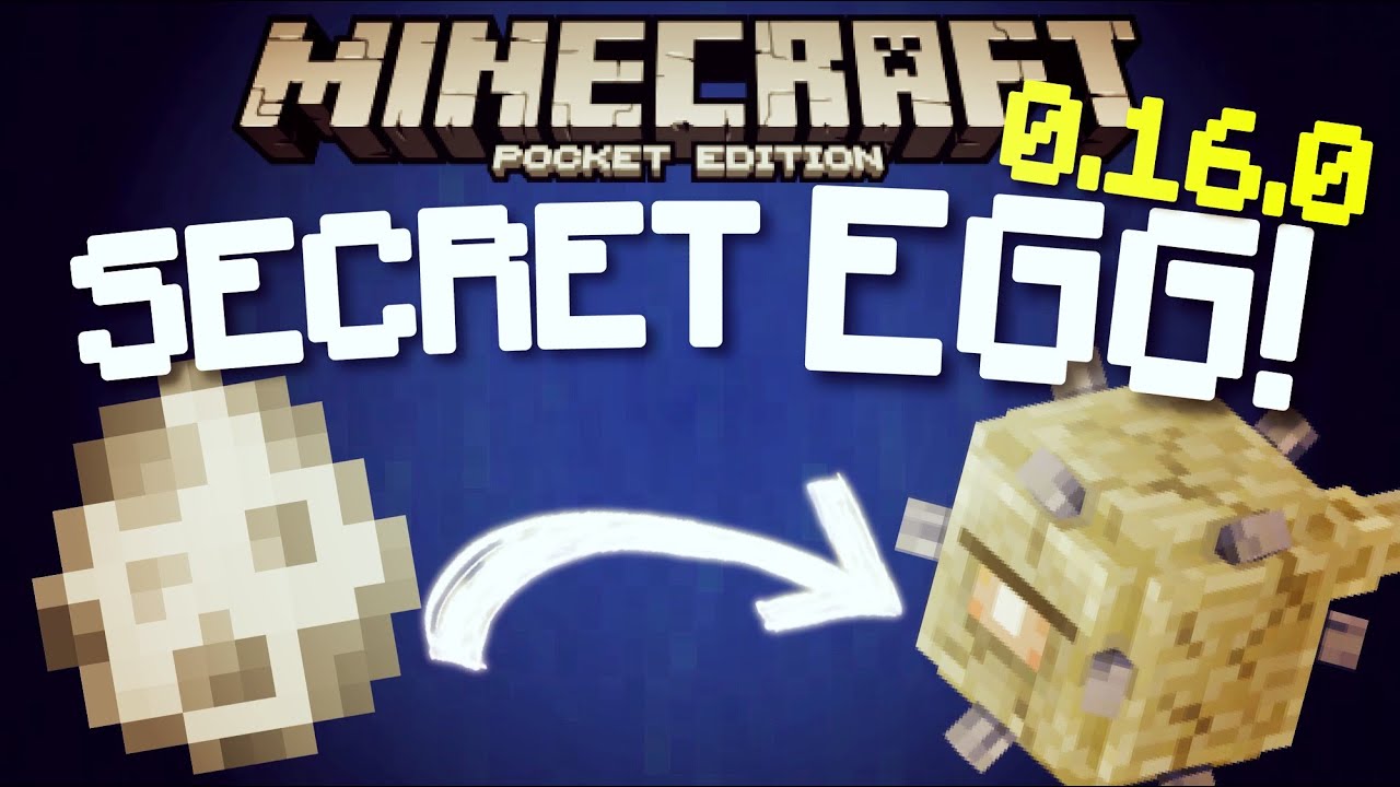 Minecraft Pe 0 16 0 Secret Spawn Egg Elder Guardian Secret Item Mcpe 0 16 0 Beta Youtube
