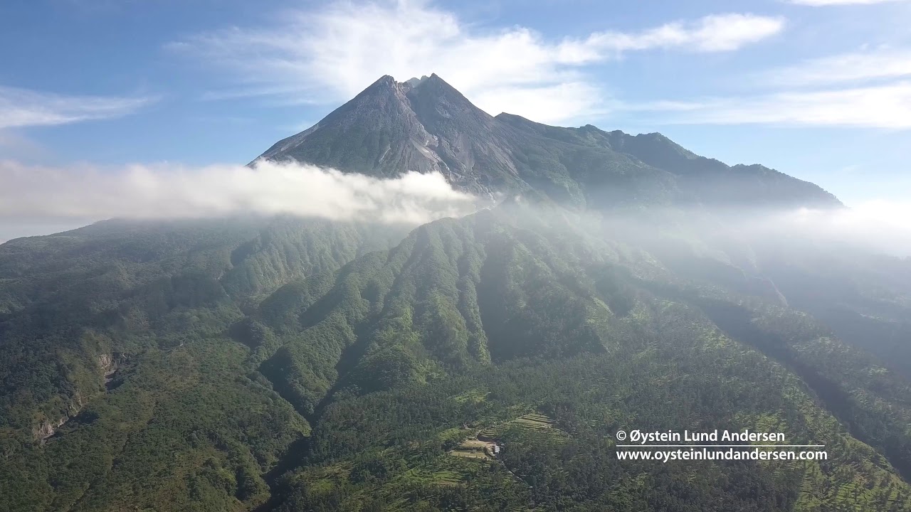 Merapi 17h June 2019 - aerial timelapse video - YouTube