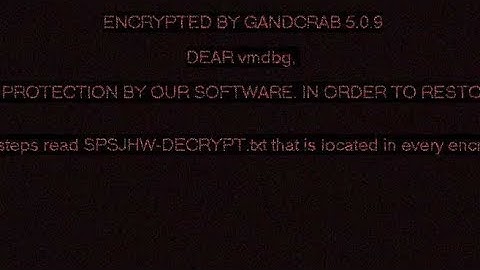 GANDCRAB 5.0.9 Ransomware  - Remove (Restore Files)