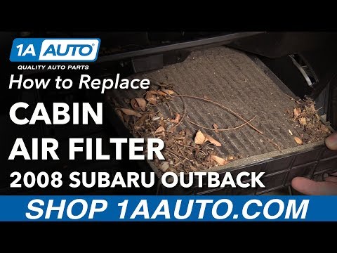 How To Replace Cabin Air Filter 04-09 Subaru Outback