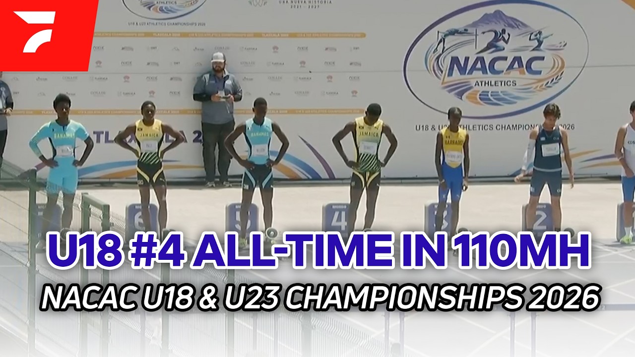 U18 #4 ALL-TIME IN 110MH AT NACAC CHAMPIONSHIPS