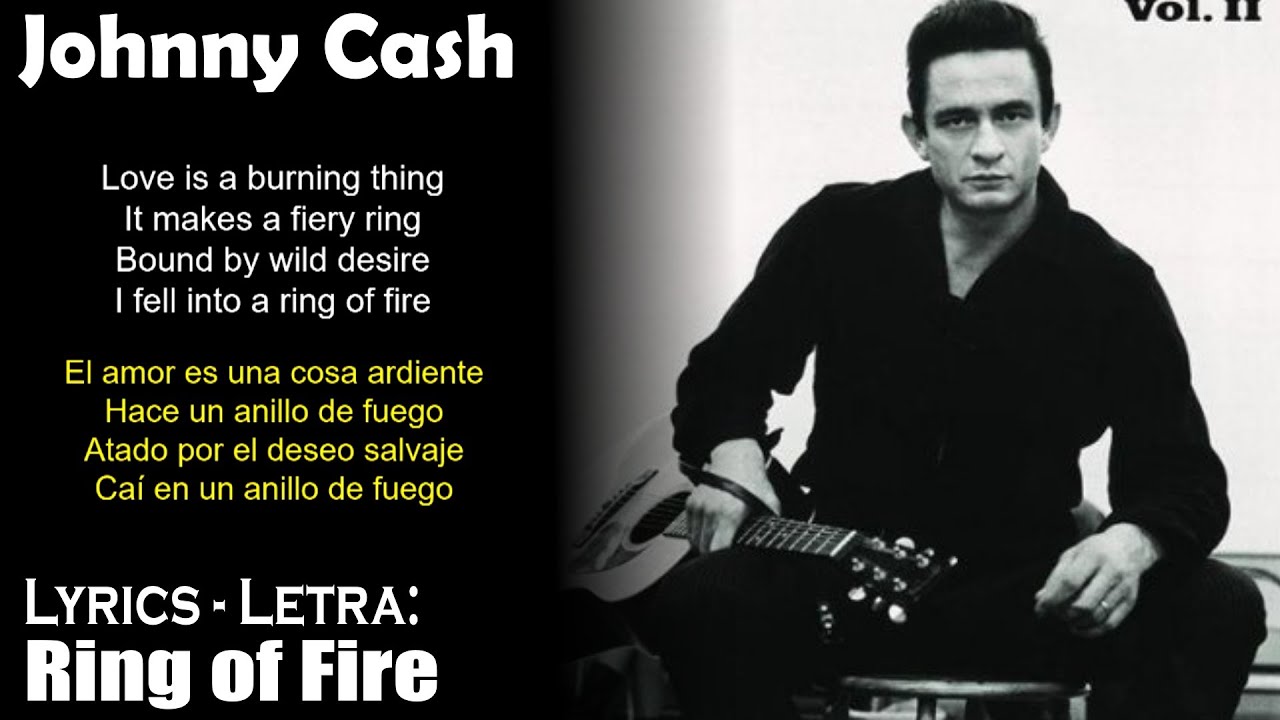 Johnny Cash Ring of Fire Lyrics Print, Johnny Cash Poster, Ring of Fire  Wall Print, Gift Idea for Christmas - Etsy