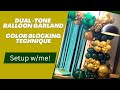 Dual-Tone Half Balloon Garland | Color Blocking Technique | Balloon Decoration Ideas