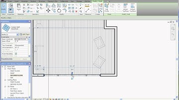 Revit, Project Basics - Curtain Wall Part 2, 1st Floor Plan, Store Front Curtain Wall in a Wall