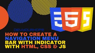 How to create a Navigation Menu Bar With Indicator With HTML, CSS & JS