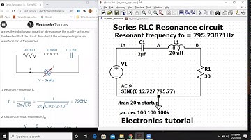 AC circuits: Transient analysis and resonance in LTspice