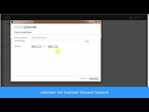 Snelstart Access en Visionplanner