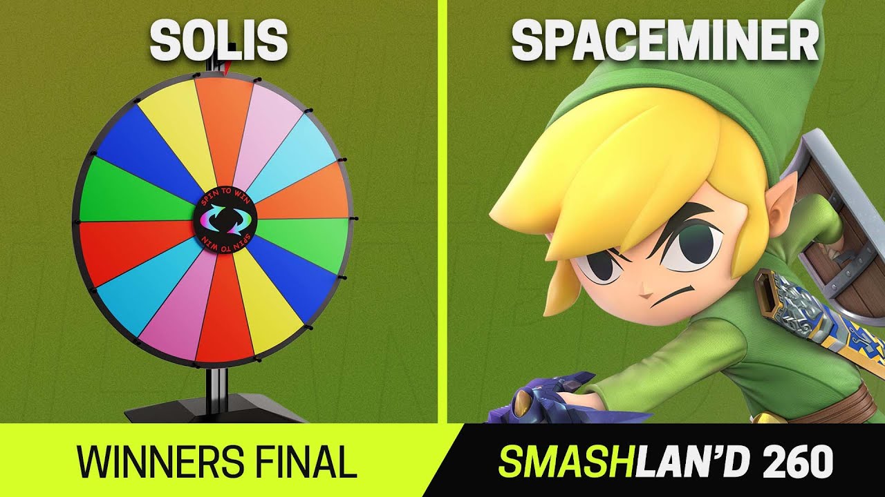 SmashLAN'd 260 Winners Final - Solis (Character Wheel) vs SpaceMiner (Toon Link) - SSBU Tournament