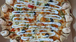👑 CROWN PIZZA RECIPE🔥 CHEESY CROWN PIZZA😍 VIRAL PIZZA STYLE🤤 FULL PIZZA PROCESS🍕 UNIQUE PIZZA IDEA